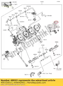 Kawasaki 490330013 nozzle-injection - Bottom side