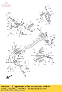 yamaha 2C0272630000 colchete 1 - Lado inferior