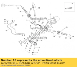 Aprilia GU32603010, L.h. handgriff, OEM: Aprilia GU32603010