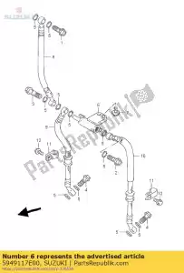 Suzuki 5949117E00 przegub, przewody hamulcowe - Dół