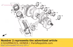 Here you can order the piston (0. 25) from Honda, with part number 13102MN4315: