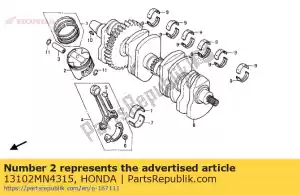 Honda 13102MN4315 piston (0.25) - Bottom side