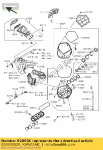 kawasaki 920930029 afdichting, ramkanaal zx1000-c1h - Onderkant