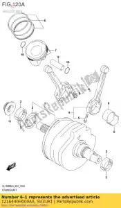 suzuki 1216440H000A0 roulement, manivelle p - La partie au fond