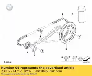 bmw 23007714712 perno hexagonal - m5x8 - Lado inferior