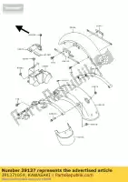 391371059, Kawasaki, stay-comp, rr fender, l bj250-a2 kawasaki estrella 250 1994, Novo