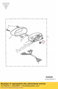 triumph T2700493 nut and washer assy, m5x0.8, slv - Bottom side