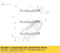 versterking van het zadelscharnier van Piaggio Group, met onderdeel nummer 623992, bestel je hier online: