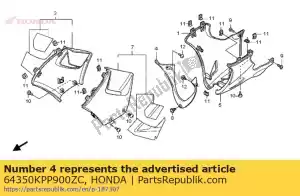 Honda 64350KPP900ZC cubierta, debajo del centro de la capucha - Lado inferior
