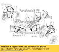 66713400BT, Piaggio Group, parafango     , Nuovo