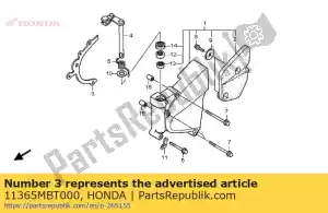 Honda 11365MBT000 p?ytka, prowadnica ?a?cucha nap?dowego - Dół