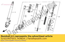 plaat, centreren van Honda, met onderdeel nummer 51421MCF003, bestel je hier online: