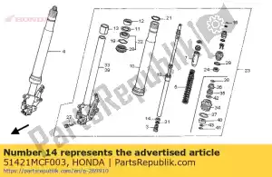 honda 51421MCF003 plaat, centreren - Onderkant