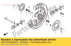 regelaar, ketting van Honda, met onderdeel nummer 40543GW6000, bestel je hier online: