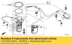 Aqui você pode pedir o comp. Mangueira, alimentação de combustível em Honda , com o número da peça 17570HL3601: