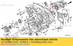 Here you can order the valve assy., clutch regulator from Honda, with part number 22360MEC000: