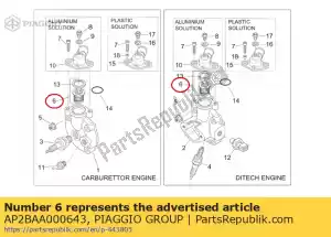 Piaggio Group AP2BAA000643 thermostat - Plain view