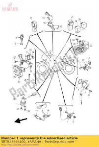 yamaha 5RT825666100 interruptor, suporte lateral - Lado inferior