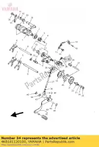 yamaha 4KB181120100 arm, shift - Bottom side