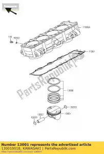 kawasaki 130010018 piston-engine zr750-j1h - Bottom side