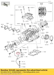 kawasaki 921601523 damper,6.3x15x14 klx250-j2 - Bottom side