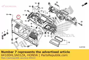 honda 64100HL3A01ZA cover, fr. floor *nh1* black - Bottom side