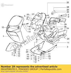 Piaggio Group 00G05902911 pokrowiec na baga?nik - Dół