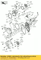 110610177, Kawasaki, gasket,idle gear cover zx1000d kawasaki zx 1000 2006 2007 2008 2009 2010, New