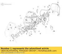 1B003620500DQ, Piaggio Group, caixa superior frontal pintada vespa sprint vespa sprint zapc53101 zapc53201 zapc536b 50 2014 2016 2017 2018, Novo