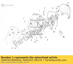 Qui puoi ordinare bauletto anteriore verniciato da Piaggio Group , con numero parte 1B003620500DQ: