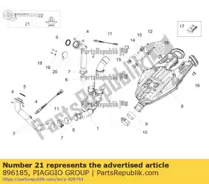 Piaggio Group 896185 steun klem - Onderkant