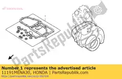 Here you can order the gasket, crankcase from Honda, with part number 11191MENA30:
