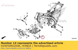 honda 934050802008 lavadora de parafusos, 8x20 - Lado inferior