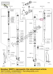 Tutaj możesz zamówić etykieta-ostrze? Enie kx450fff od Kawasaki , z numerem części 560710496: