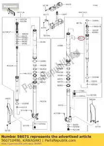 kawasaki 560710496 etykieta-ostrze?enie kx450fff - Dół