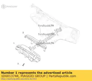 Piaggio Group 1D001374R meter combinatie - Onderkant