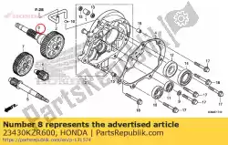 Aqui você pode pedir o comp. De engrenagem, final (44t) em Honda , com o número da peça 23430KZR600: