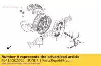 43410GEZ000, Honda, Arm, rr. freno honda nps 50 2005 2006 2007 2008 2009 2010 2011 2012, Nuovo