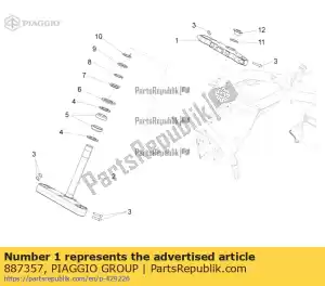 Piaggio Group 887357 placa de direção - Lado inferior