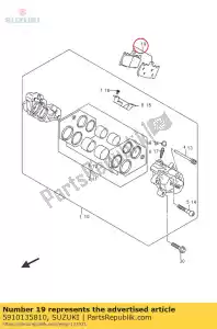 Suzuki 5910135810 pad set - Onderkant