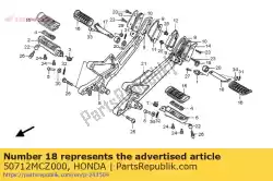 Qui puoi ordinare bar, l. Passo del passeggero da Honda , con numero parte 50712MCZ000: