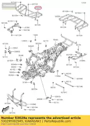 Here you can order the carrier,fr,black kvf300ccf from Kawasaki, with part number 53029Y002945: