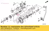 28219MN5010, Honda, kraag, hendel achteruit spr honda gl goldwing se a  valkyrie f6c bagger f6 b gold wing interstate i deluxe abs 8a aspencade gl1500 gl1500se gl1500a gl1800a gl1800 airbag 1500 1800 , Nieuw