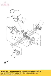 yamaha 931022800900 selo de óleo - Lado inferior