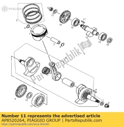 Aprilia AP8520264, Rodamiento d40x90x23, OEM: Aprilia AP8520264