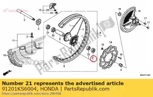 honda 91201KS6004 oil seal, 26x37x7 (arai) - Bottom side