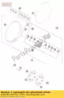 6000901004433, KTM, mozzo ruota anteriore cpl. nero ktm adventure lc4 640 950 990 2003 2004 2005 2006 2007 2008 2009 2010 2011 2012 2013, Nuovo