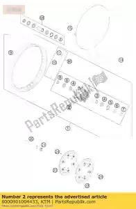 ktm 6000901004433 cubo da roda dianteira cpl. preto - Lado inferior