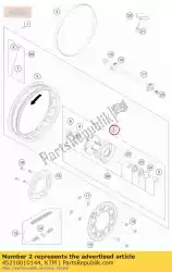 achterwielnaaf cpl. 50sx 2015 van KTM, met onderdeel nummer 45210010144, bestel je hier online: