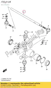 suzuki 5128131G01 tie-rod,steerin - Bottom side